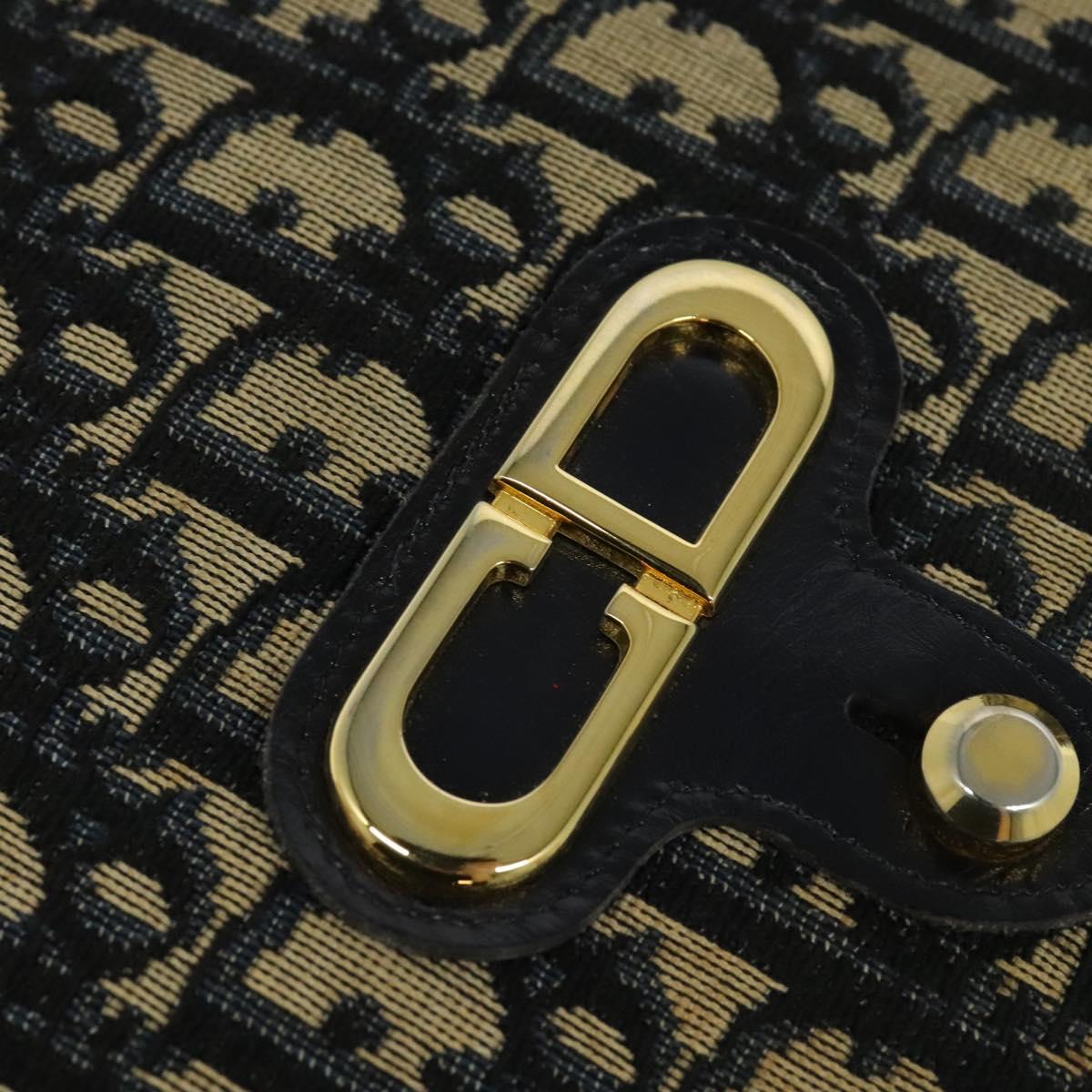 Christian Dior Trotter Canvas Shoulder Bag Navy Auth BD773