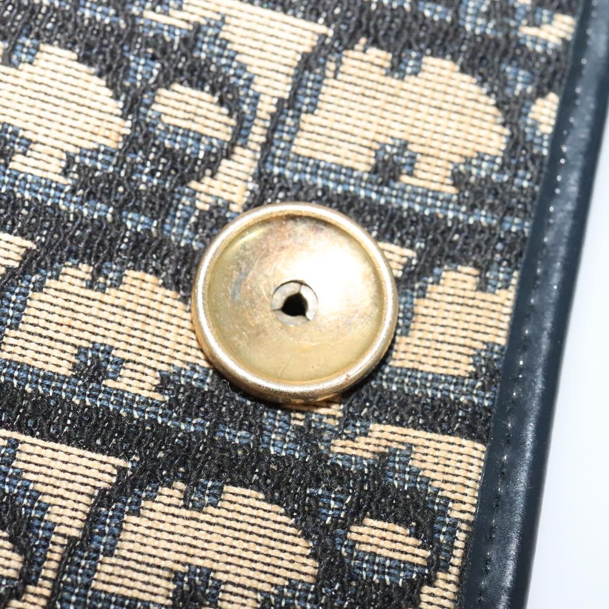 Christian Dior Trotter Canvas Shoulder Bag Navy Auth BD773