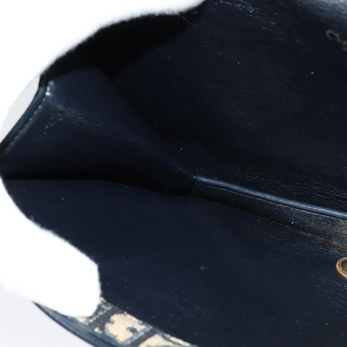 Christian Dior Trotter Canvas Shoulder Bag Navy Auth BD773