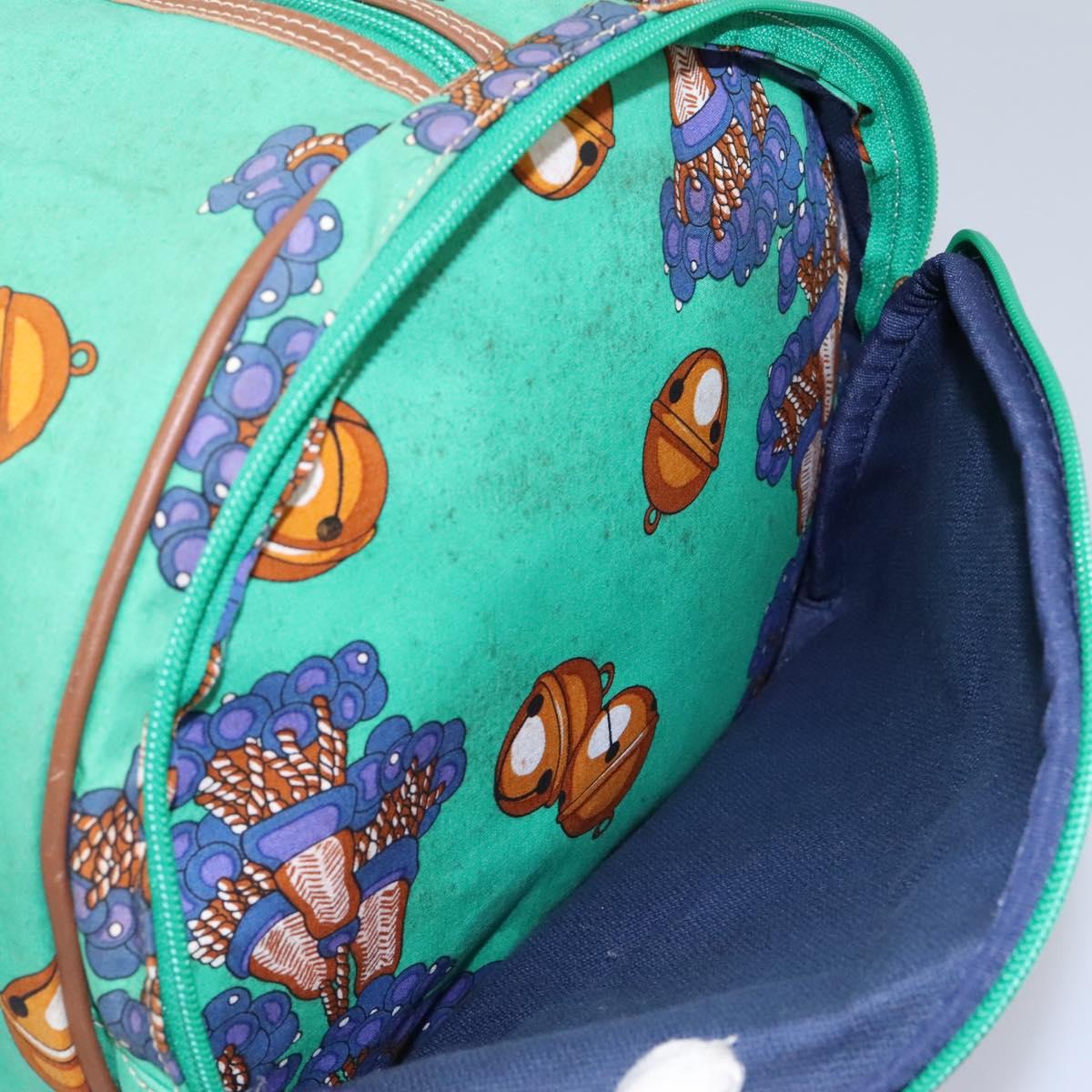 LOEWE Boston Bag Canvas Green Auth BD781