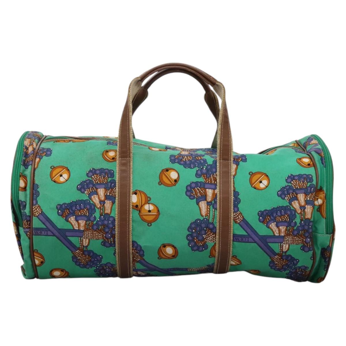 LOEWE Boston Bag Canvas Green Auth BD781