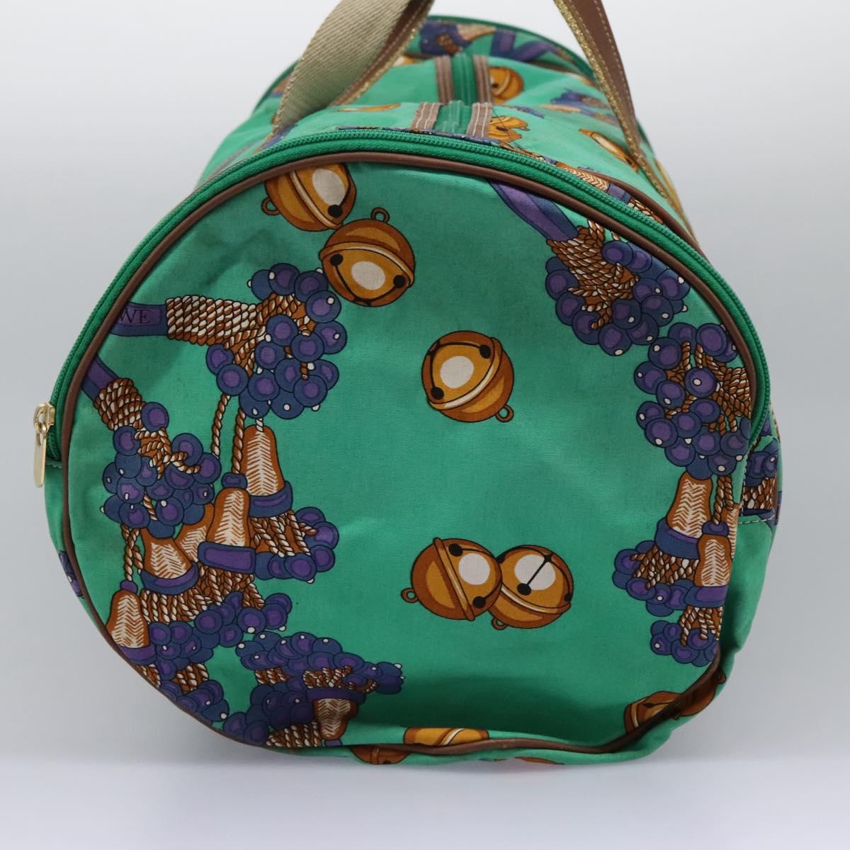 LOEWE Boston Bag Canvas Green Auth BD781