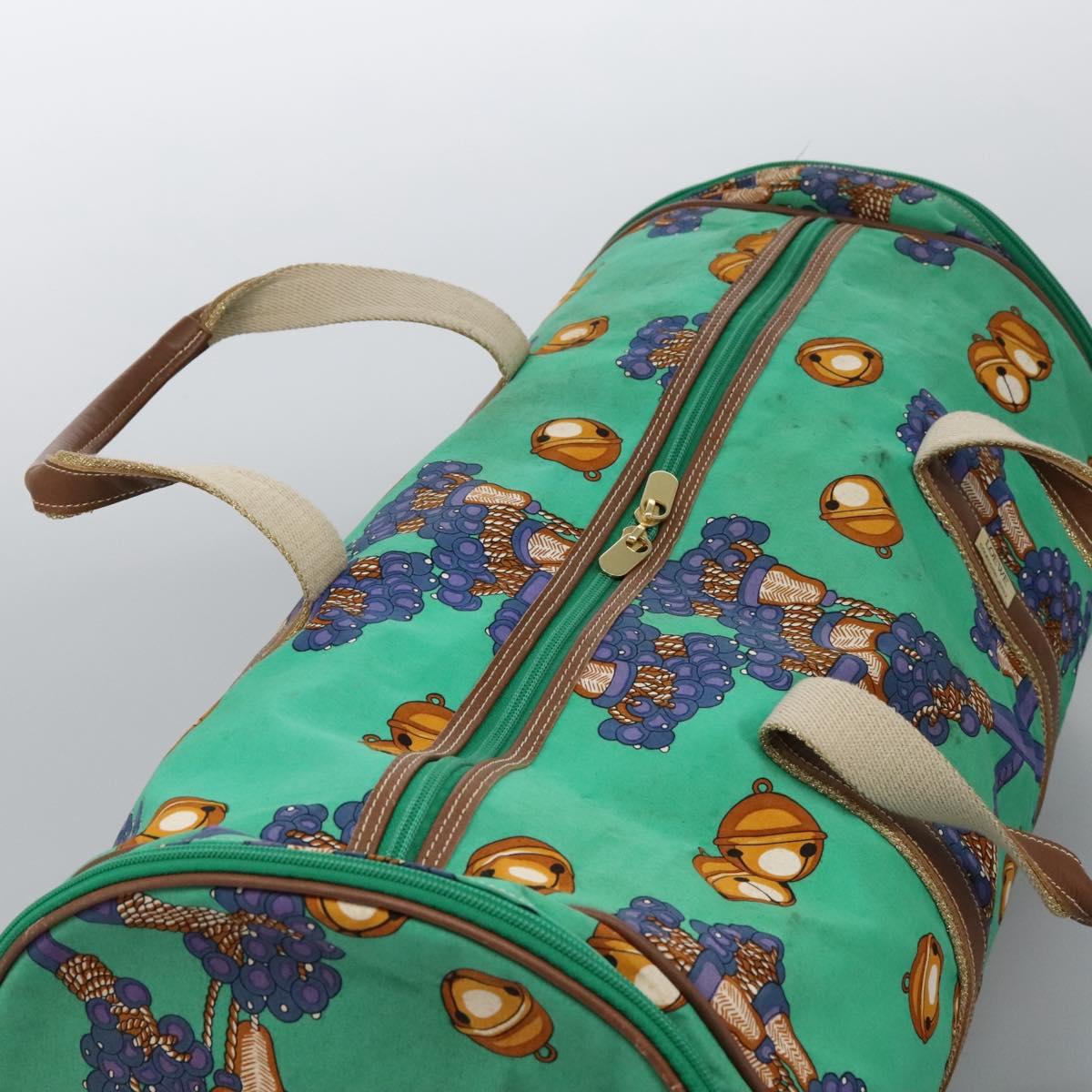 LOEWE Boston Bag Canvas Green Auth BD781