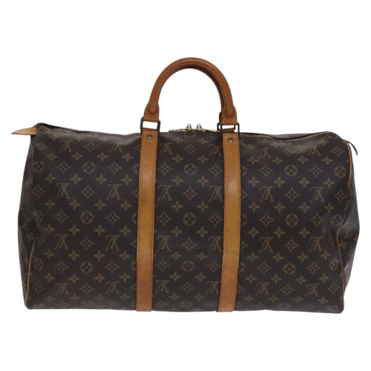 LOUIS VUITTON Monogram Keepall 50 Boston Bag M41426 LV Auth BD786