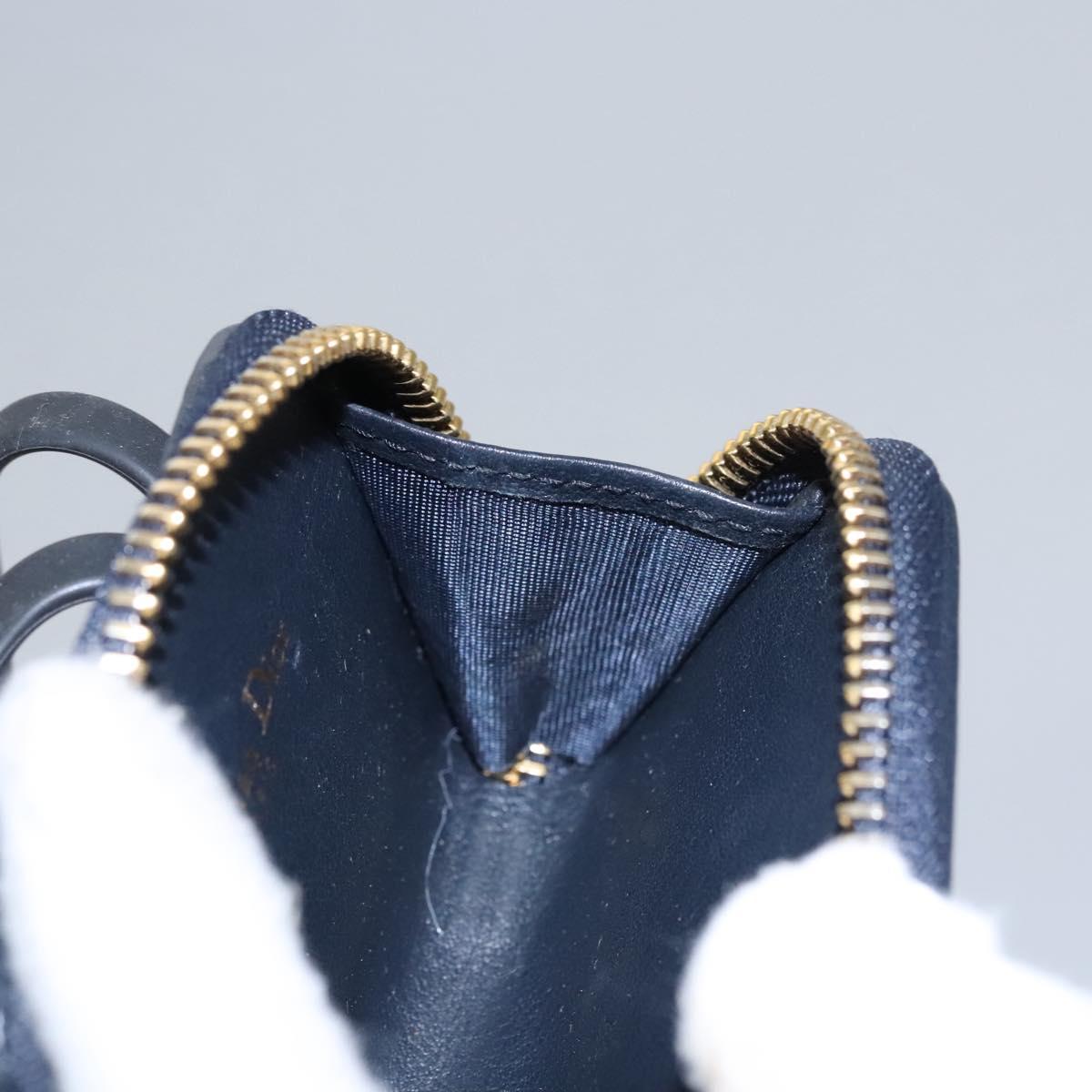 Christian Dior Trotter Canvas Oblique Phone Holder Airpods Case Navy Auth BD790V