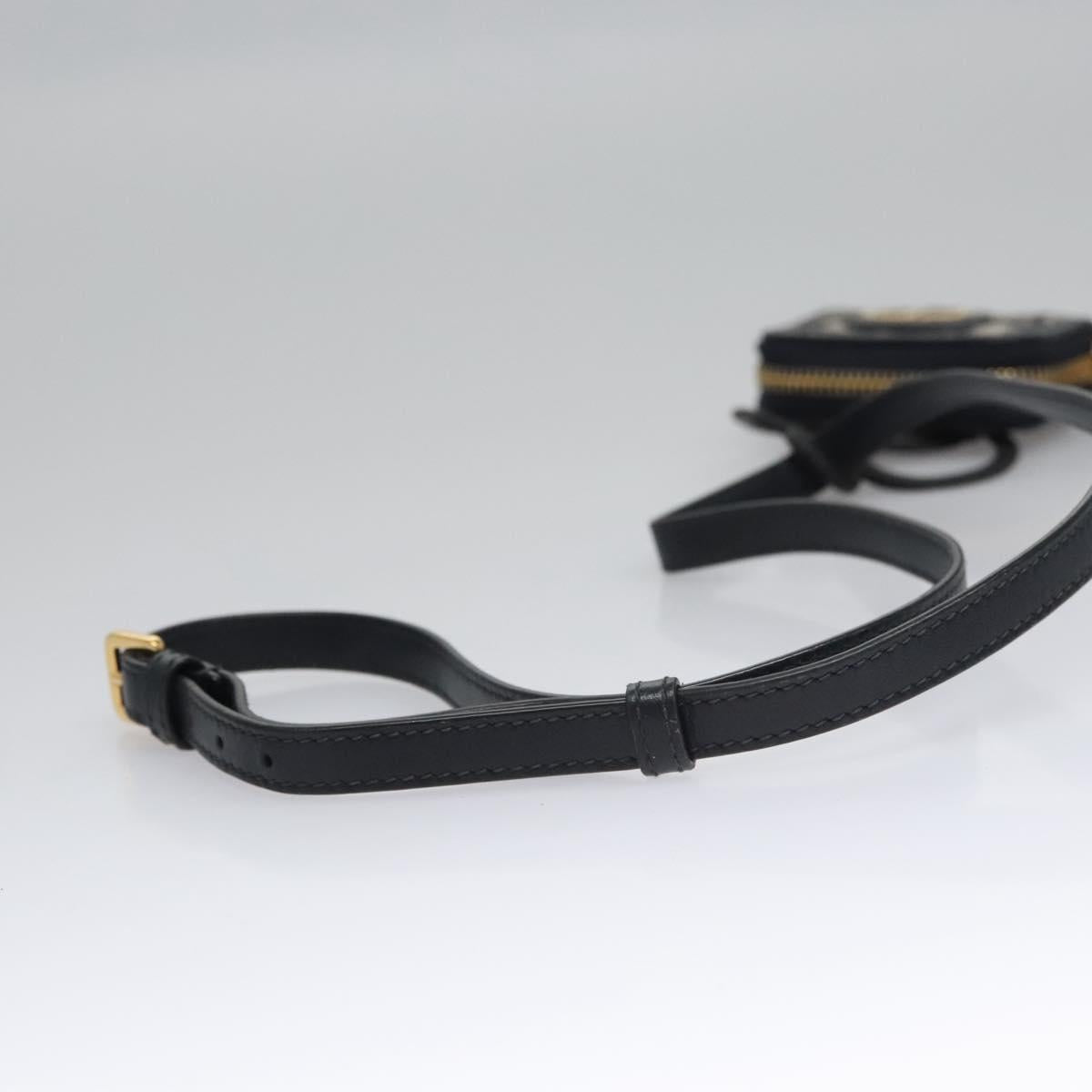 Christian Dior Trotter Canvas Oblique Phone Holder Airpods Case Navy Auth BD790V