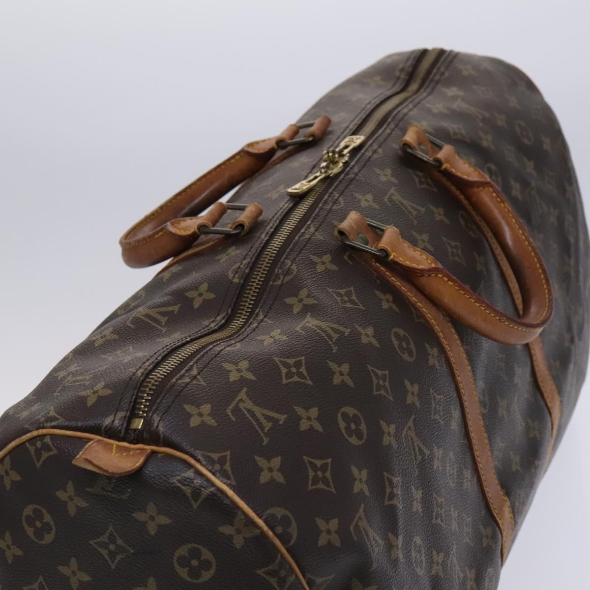 LOUIS VUITTON Monogram Keepall 55 Boston Bag M41424 LV Auth BD799