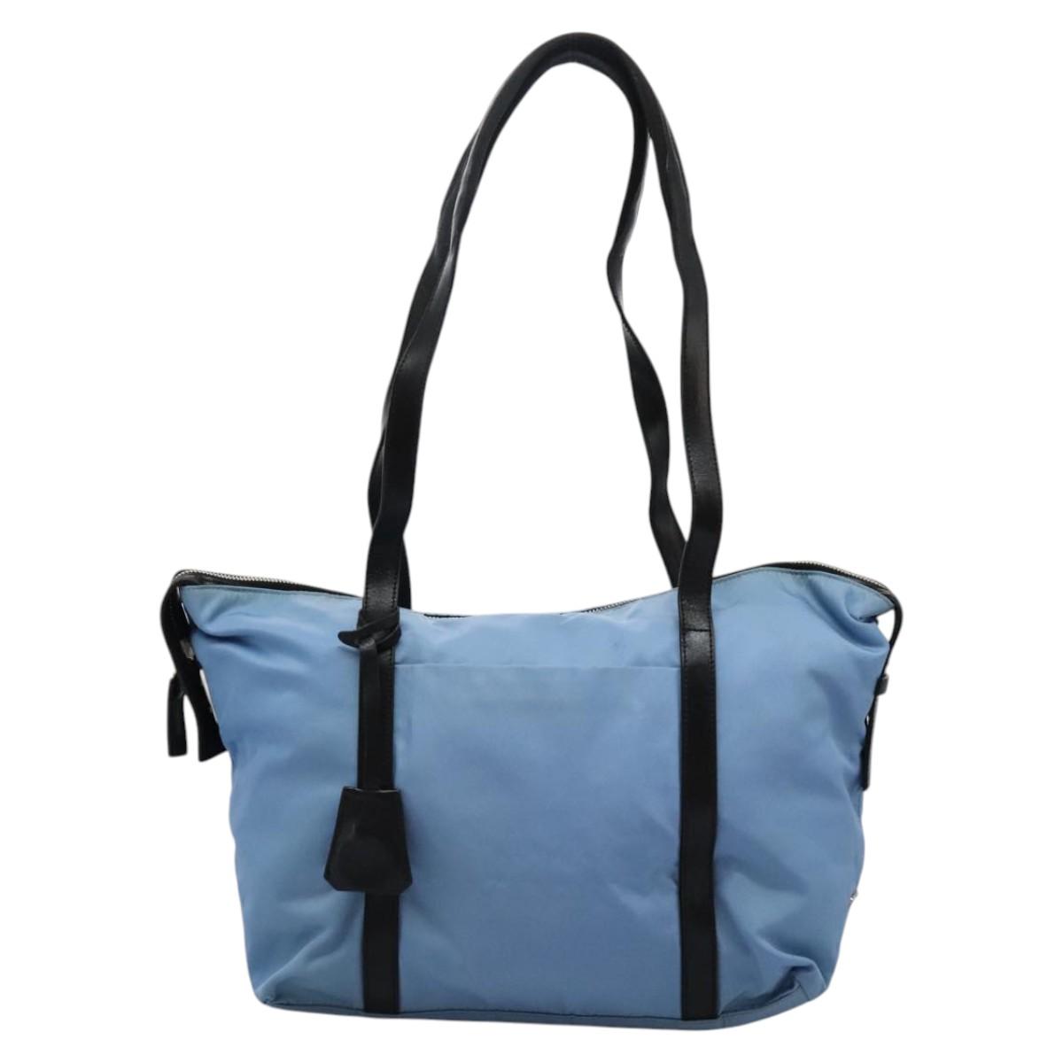 PRADA Shoulder Bag Nylon Beige Auth BD834