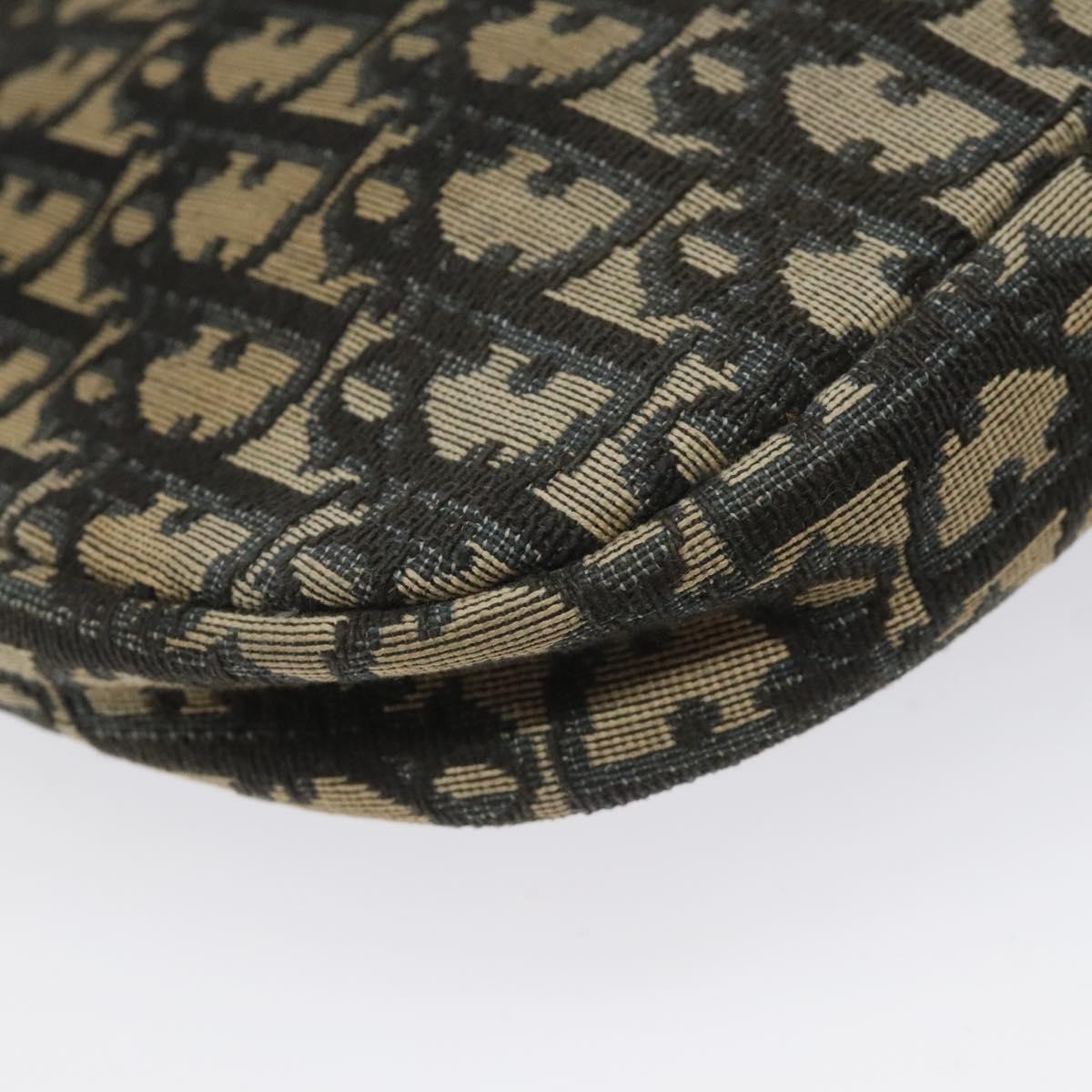Christian Dior Trotter Canvas Shoulder Bag Navy Auth BD835