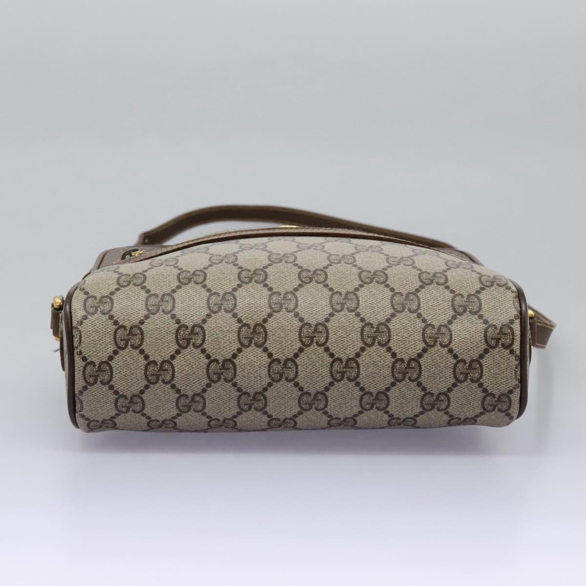 GUCCI GG Supreme Web Sherry Line Shoulder Bag PVC Beige 56 02 087 Auth BD868