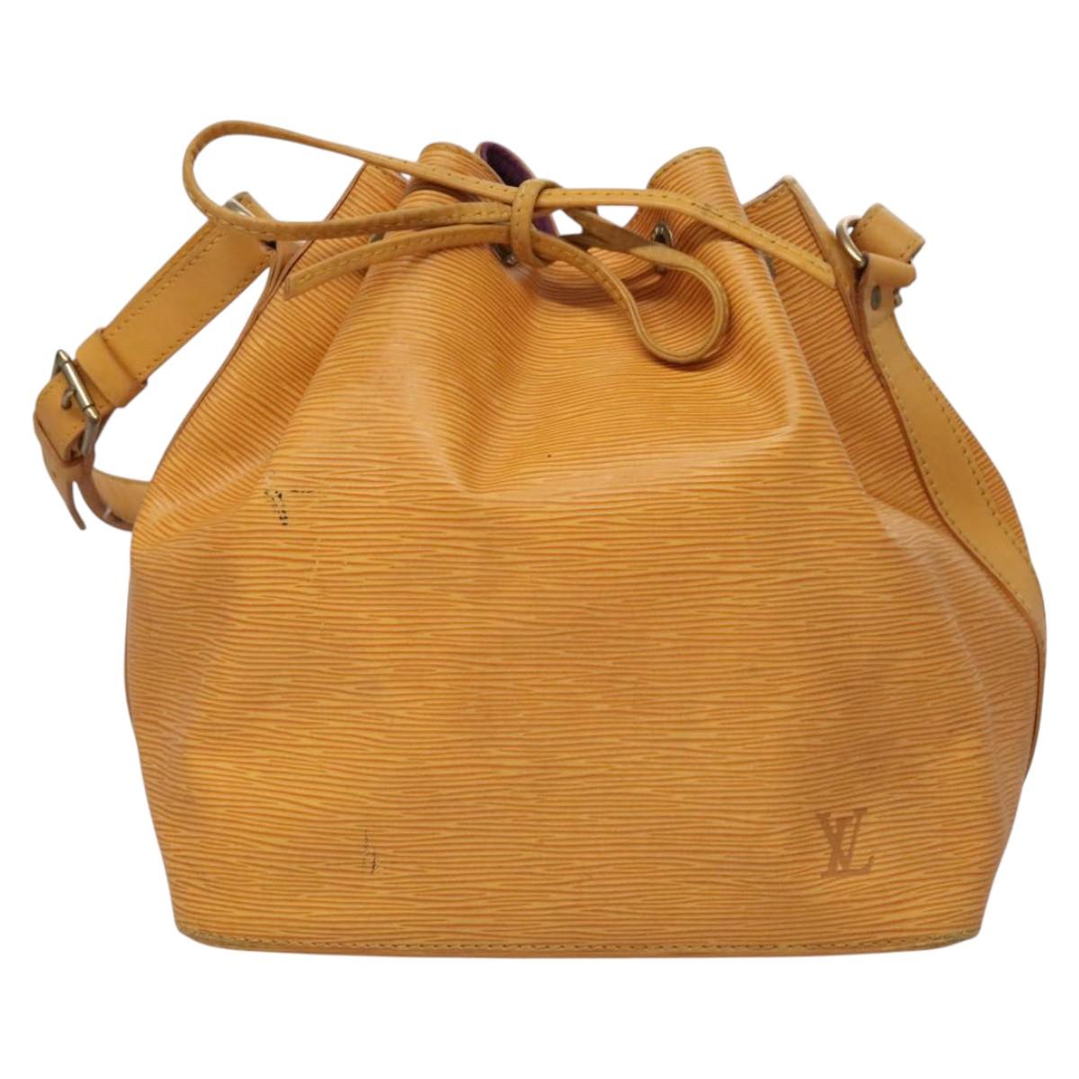 LOUIS VUITTON Epi Petit Noe Shoulder Bag Yellow M44109 LV Auth BD877