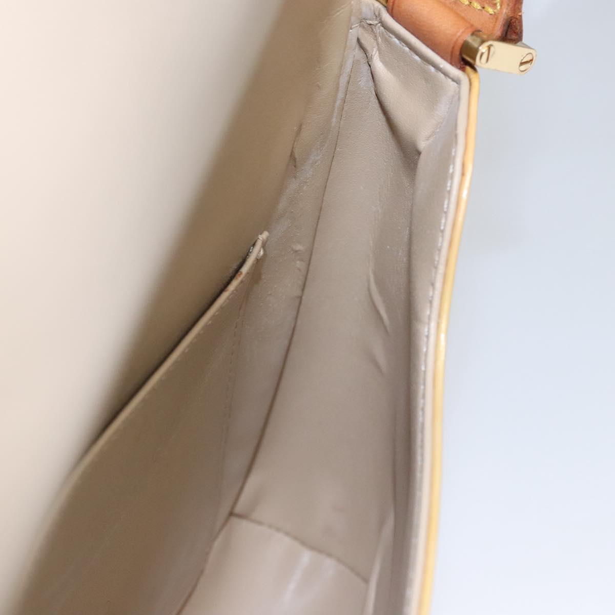 LOUIS VUITTON Monogram Vernis Thompson Street Bag Beige M91301 LV Auth BD879