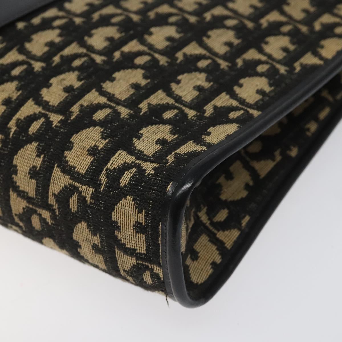 Christian Dior Trotter Canvas Shoulder Bag Navy Auth BD892