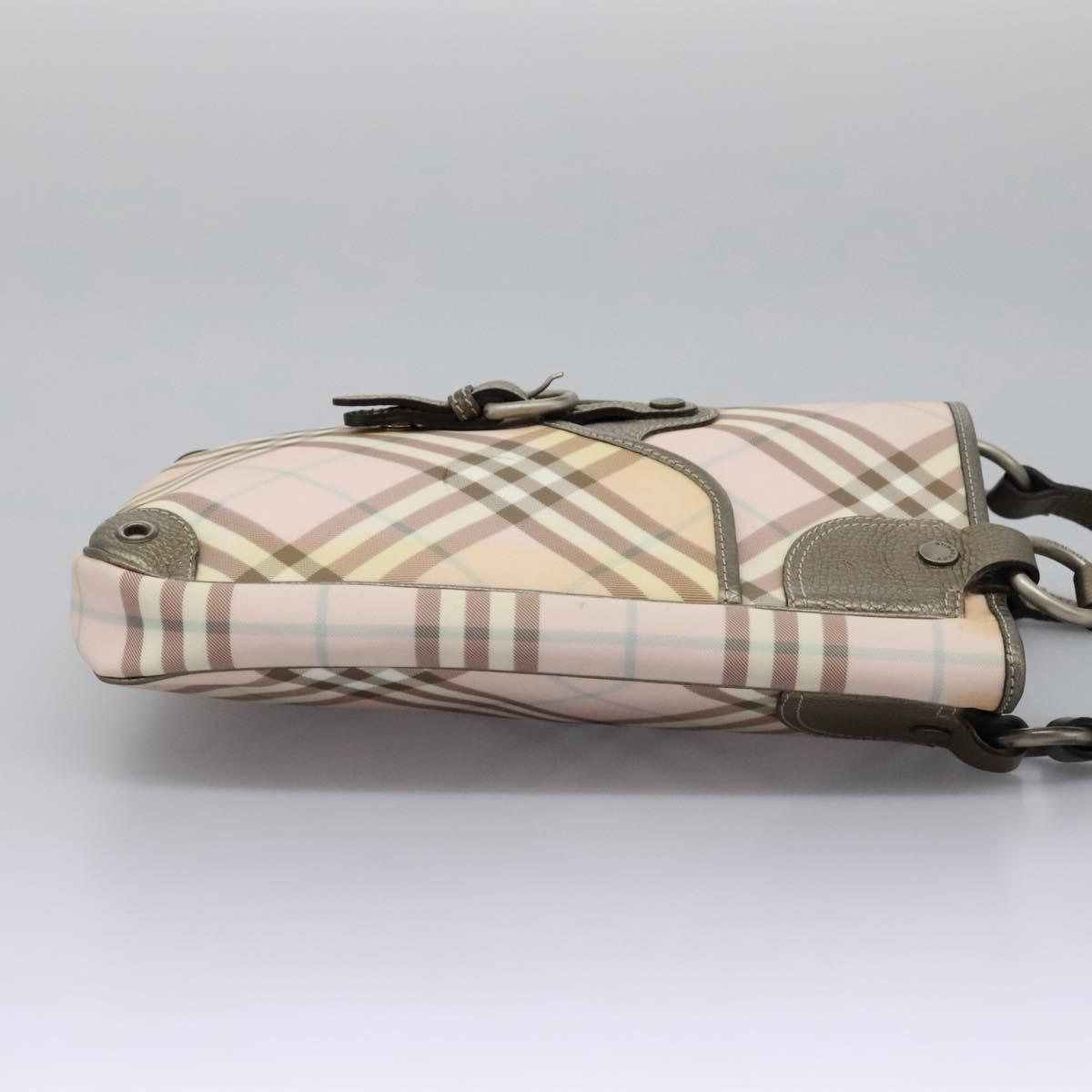 BURBERRY Nova Check Tote Bag PVC Pink Auth BD898