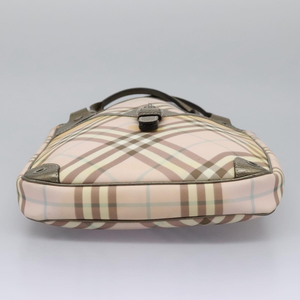 BURBERRY Nova Check Tote Bag PVC Pink Auth BD898