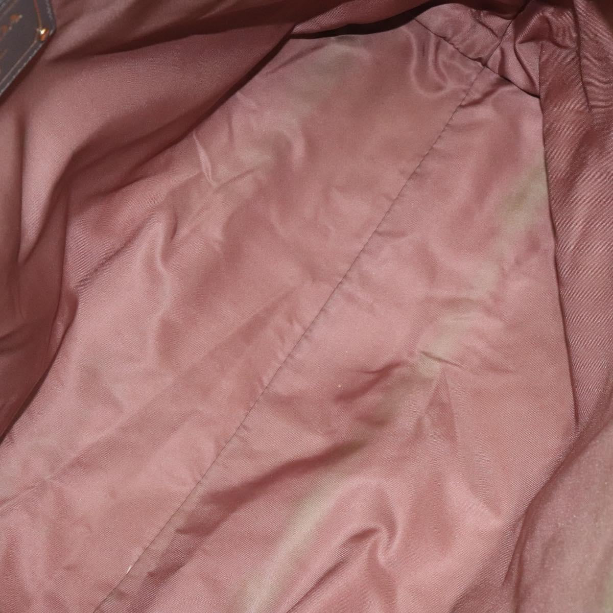 PRADA Tote Bag Nylon Khaki Gold Auth BD900