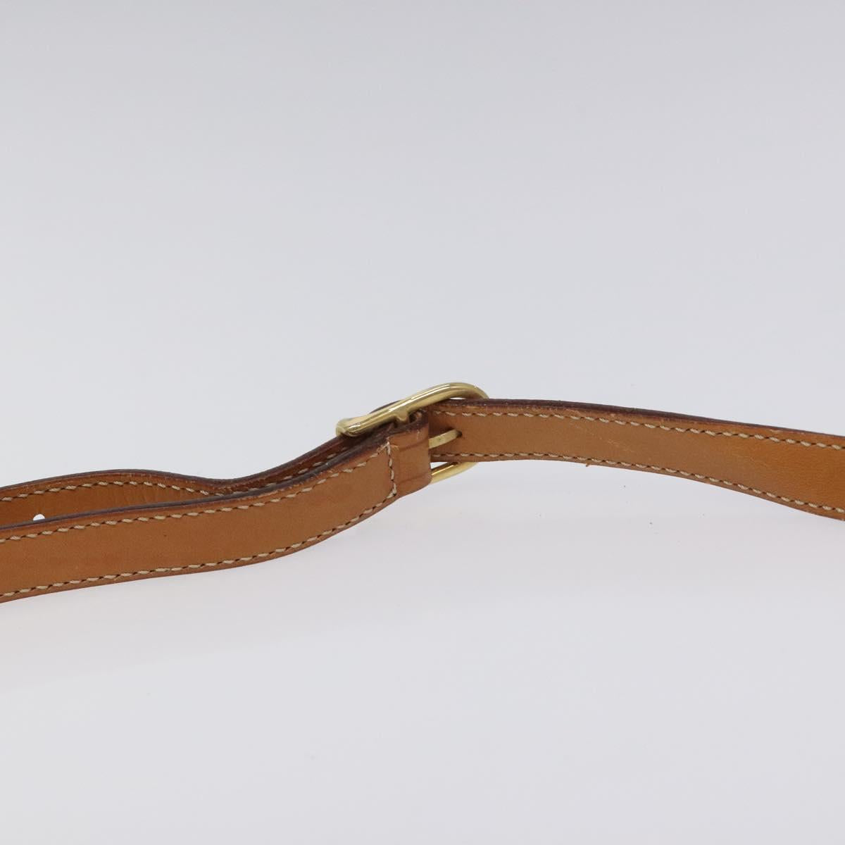 CELINE Macadam Canvas Shoulder Bag PVC Leather Brown Gold Auth BD908