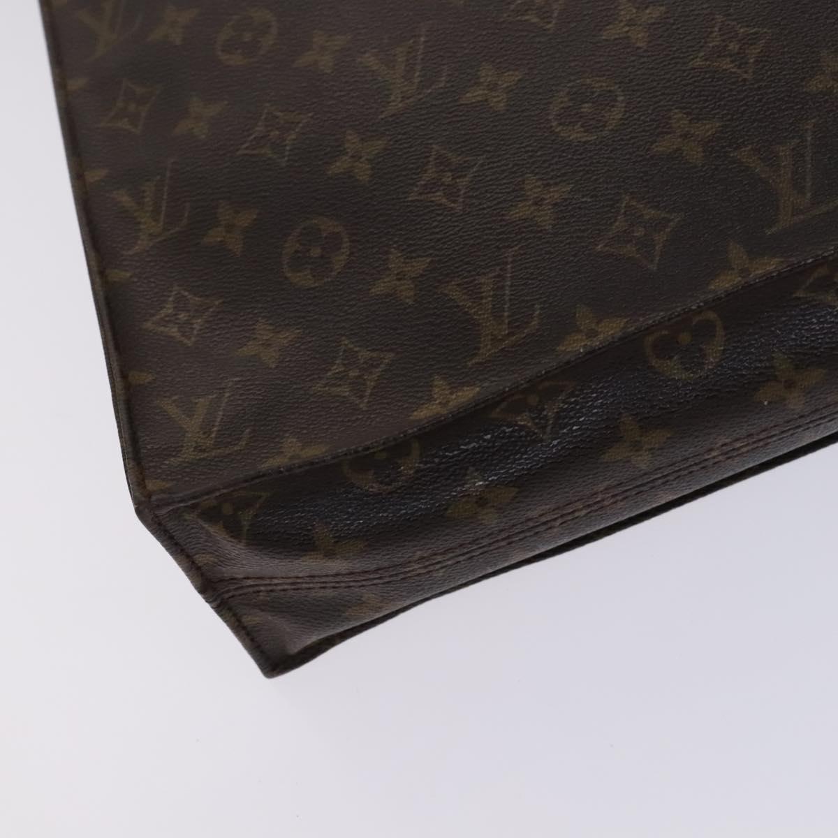LOUIS VUITTON Monogram Sac Plat Hand Bag M51140 LV Auth BD912
