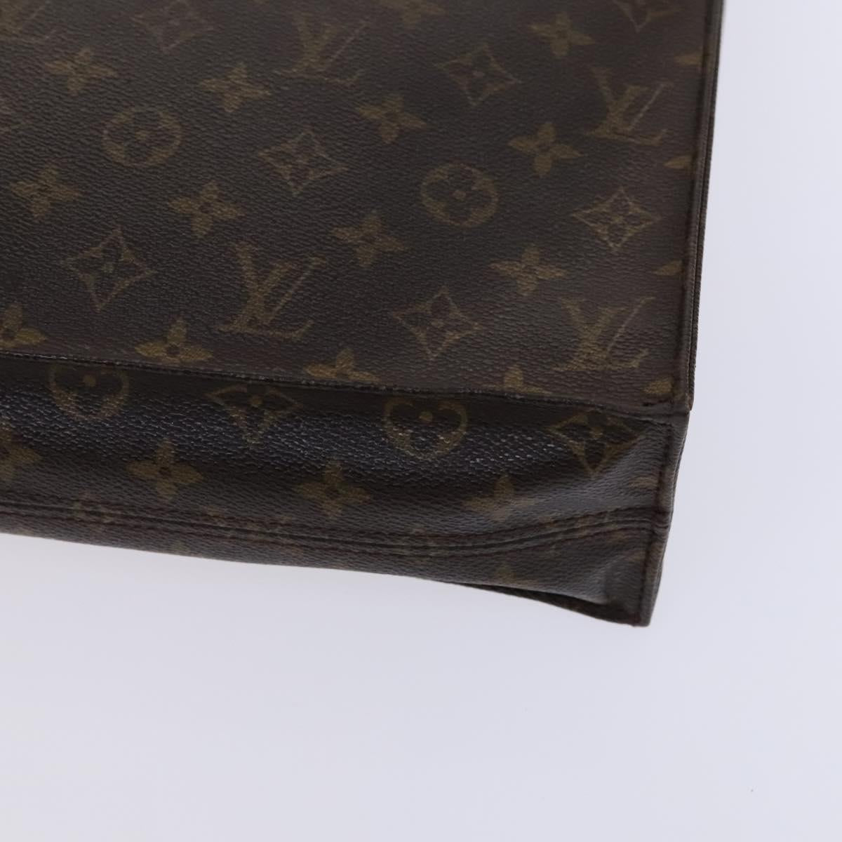 LOUIS VUITTON Monogram Sac Plat Hand Bag M51140 LV Auth BD912
