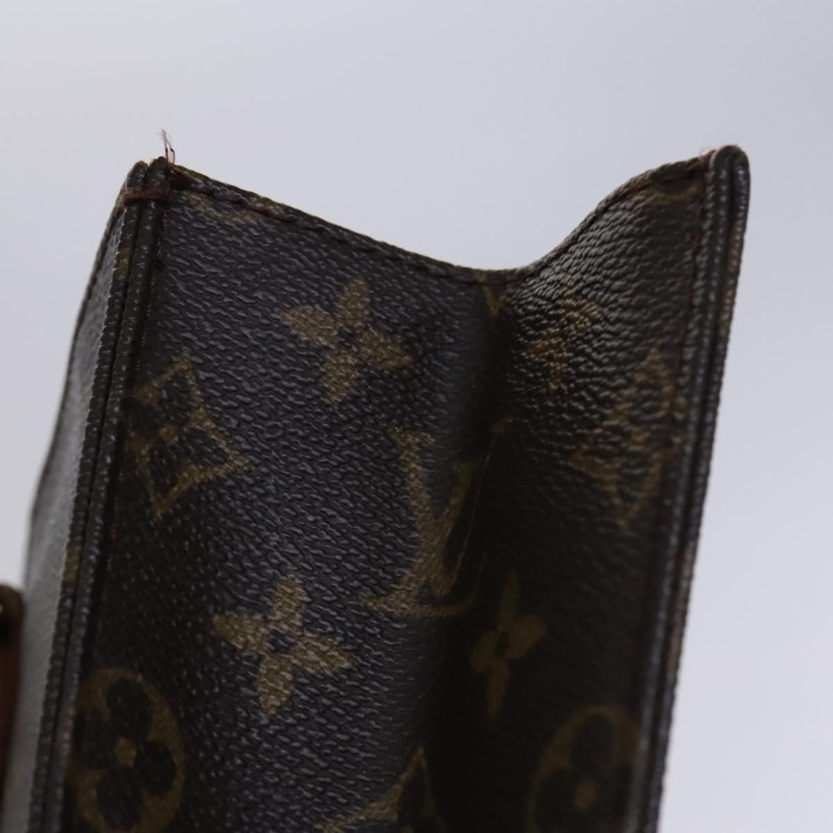 LOUIS VUITTON Monogram Sac Plat Hand Bag M51140 LV Auth BD912