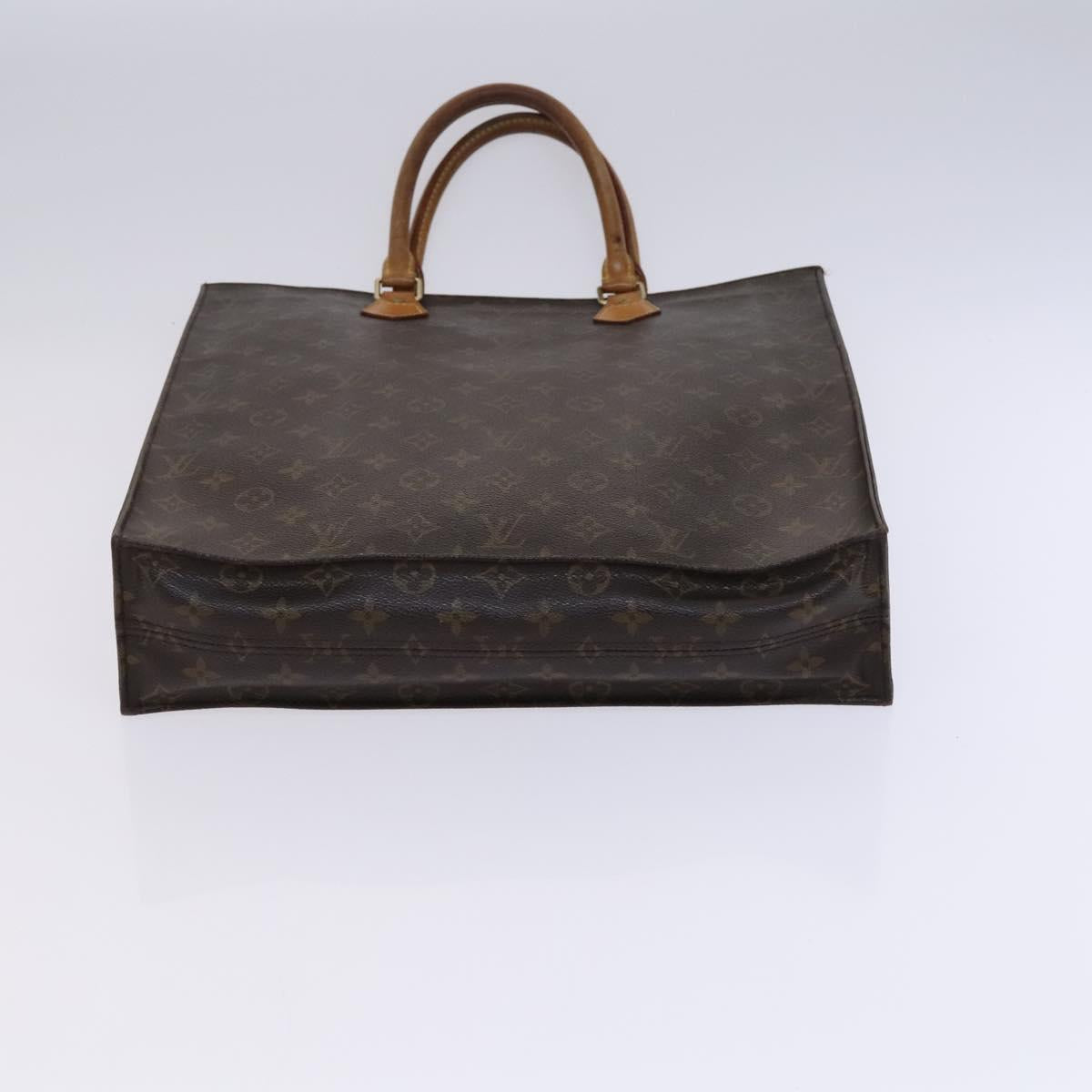 LOUIS VUITTON Monogram Sac Plat Hand Bag M51140 LV Auth BD912