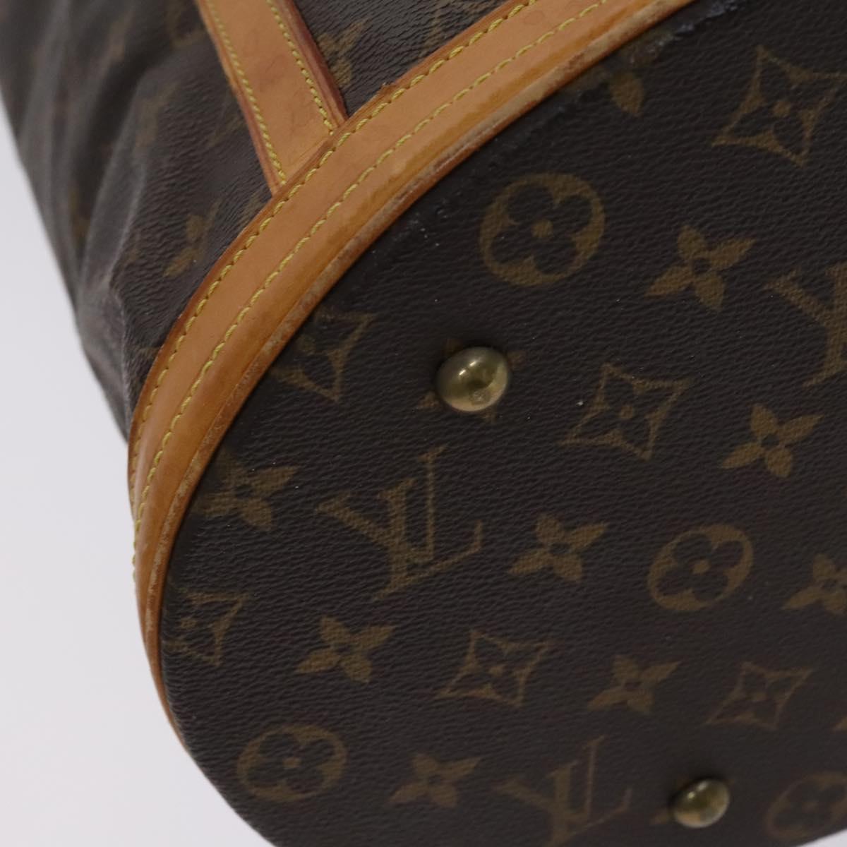 LOUIS VUITTON Monogram Bucket GM Shoulder Bag M42236 LV Auth BD915
