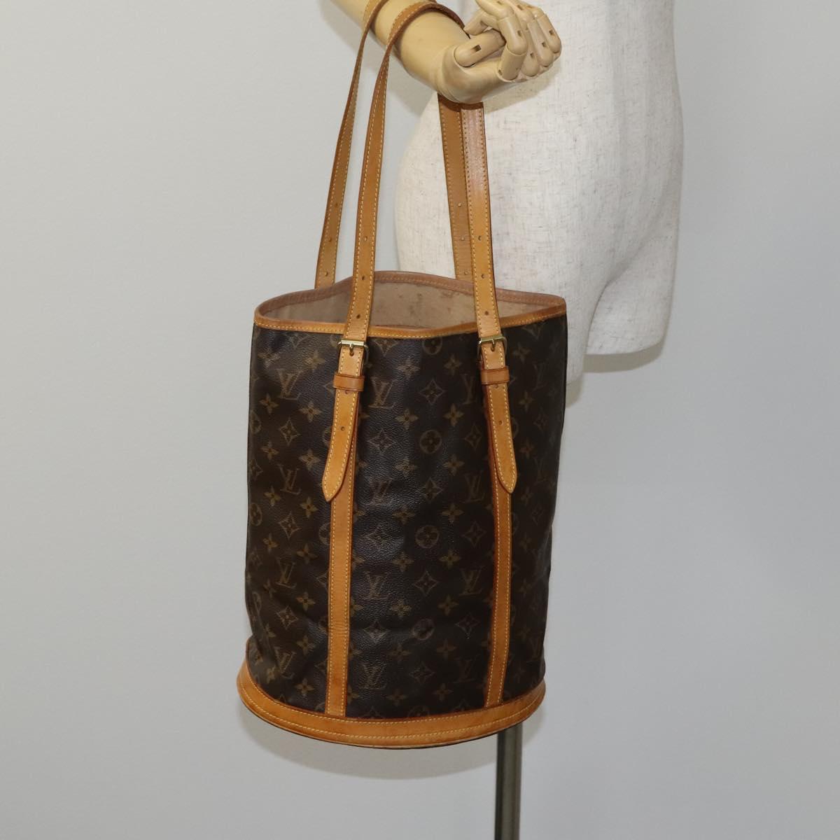 LOUIS VUITTON Monogram Bucket GM Shoulder Bag M42236 LV Auth BD915