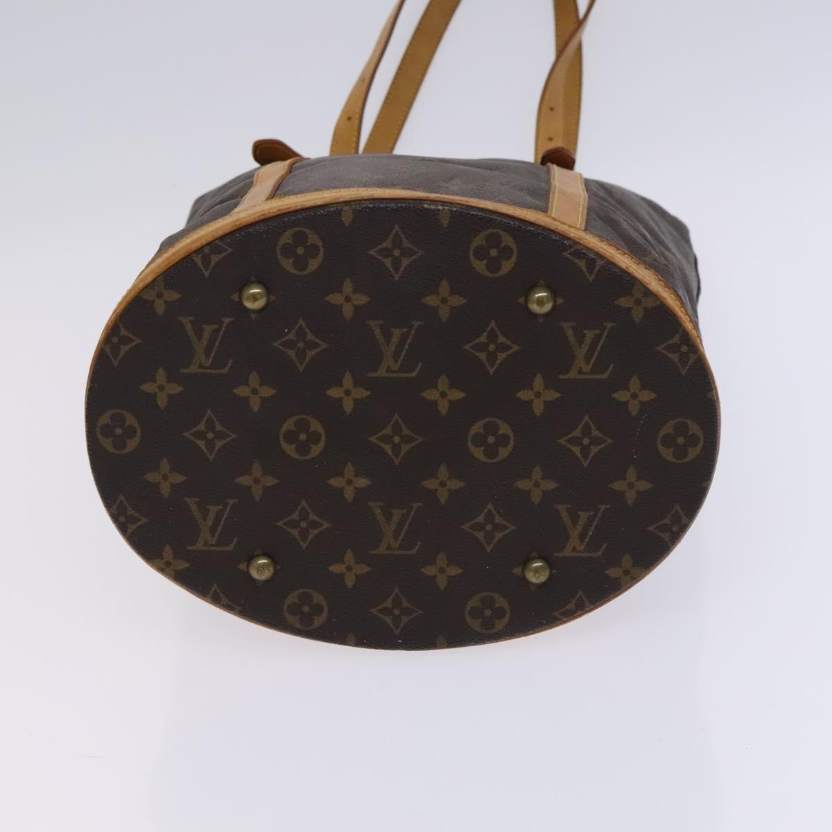 LOUIS VUITTON Monogram Bucket GM Shoulder Bag M42236 LV Auth BD915