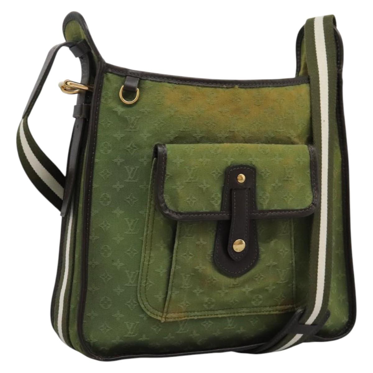 LOUIS VUITTON Monogram Mini Besace Mary Kate Bag TST Khaki M92322 LV Auth BD946