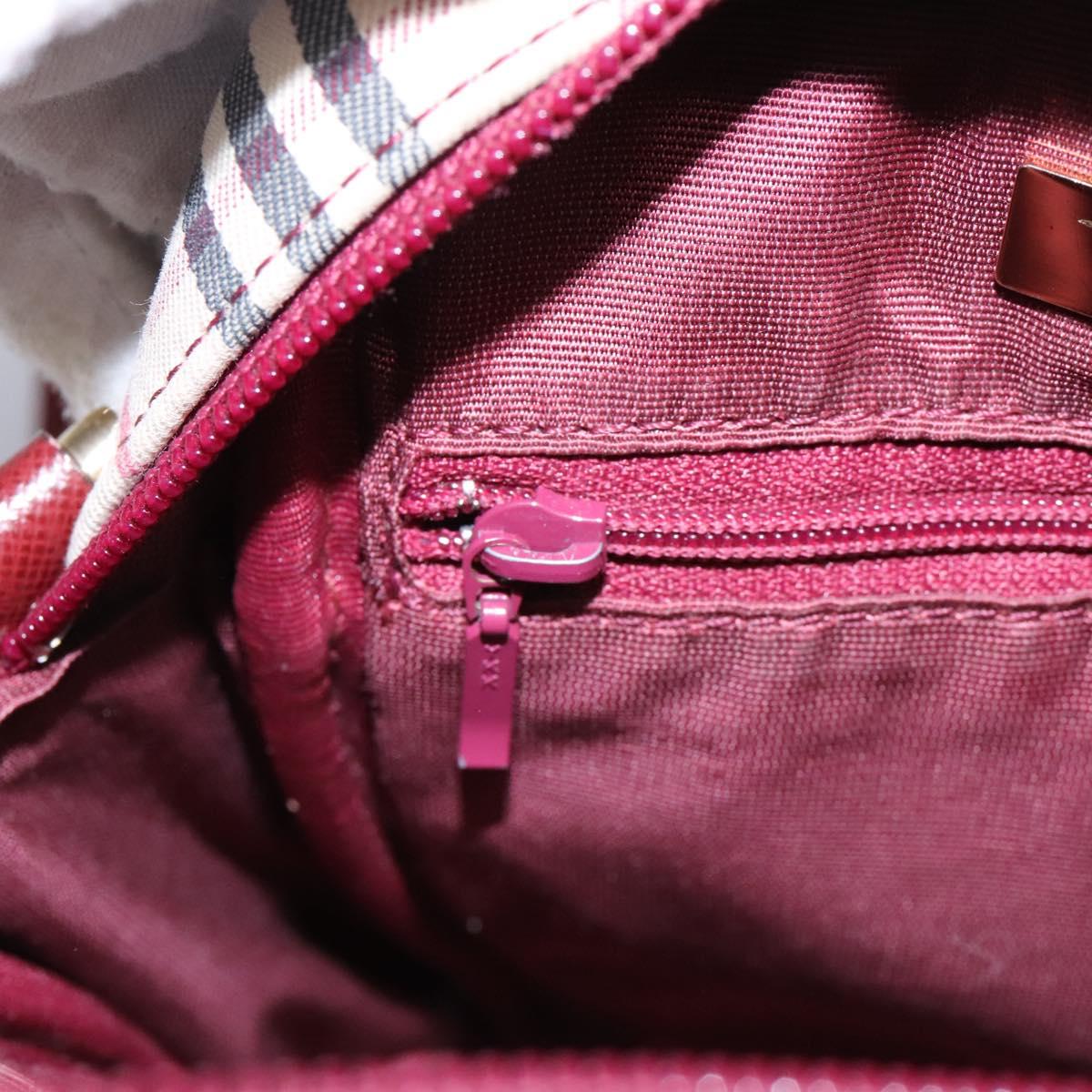 BURBERRY Nova Check Shoulder Bag Canvas Beige Gold Auth BD962