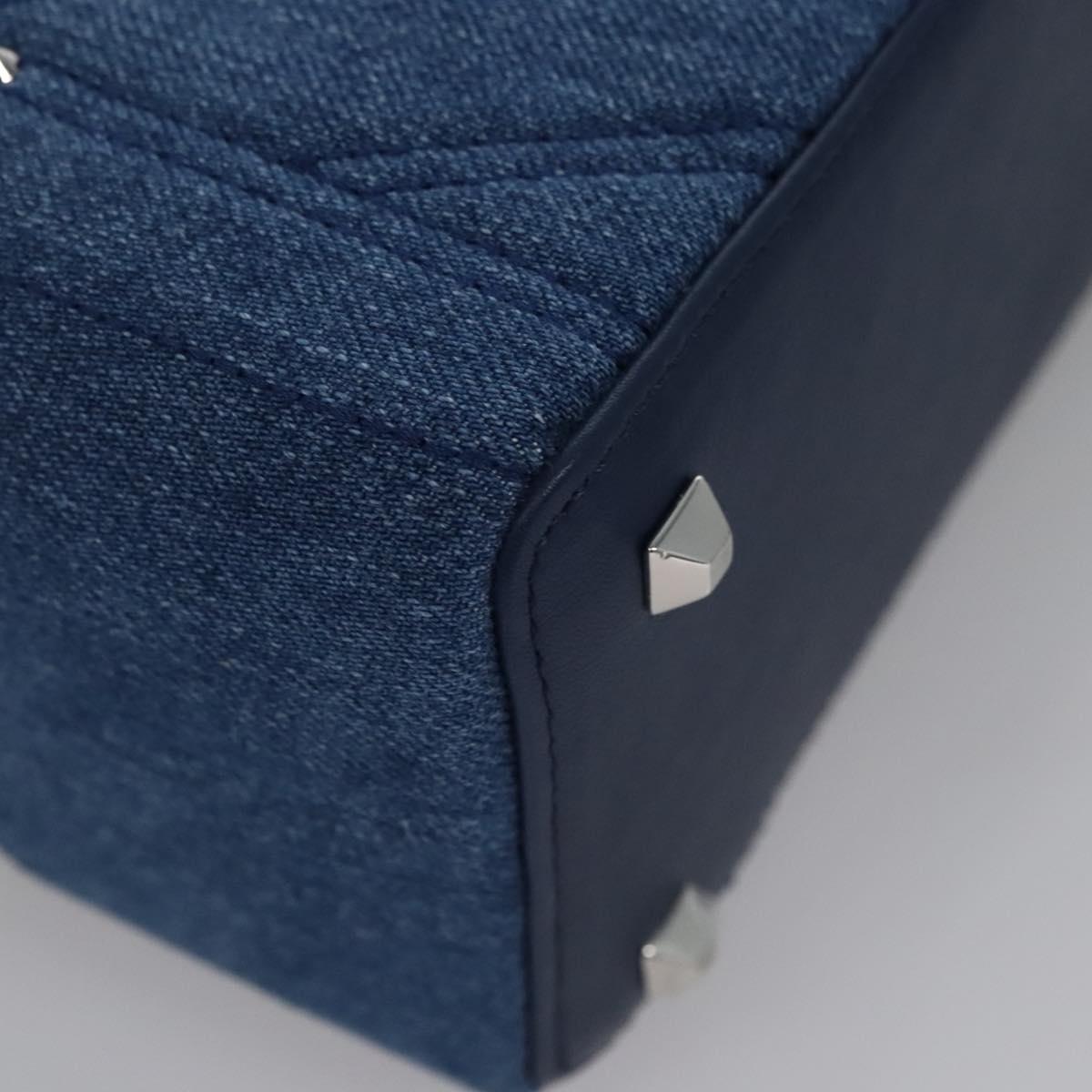 MCM Vanity Pouch Denim 2way Blue Auth BD970A