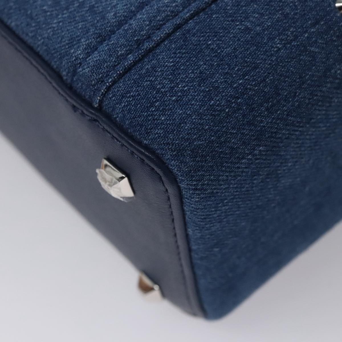 MCM Vanity Pouch Denim 2way Blue Auth BD970A