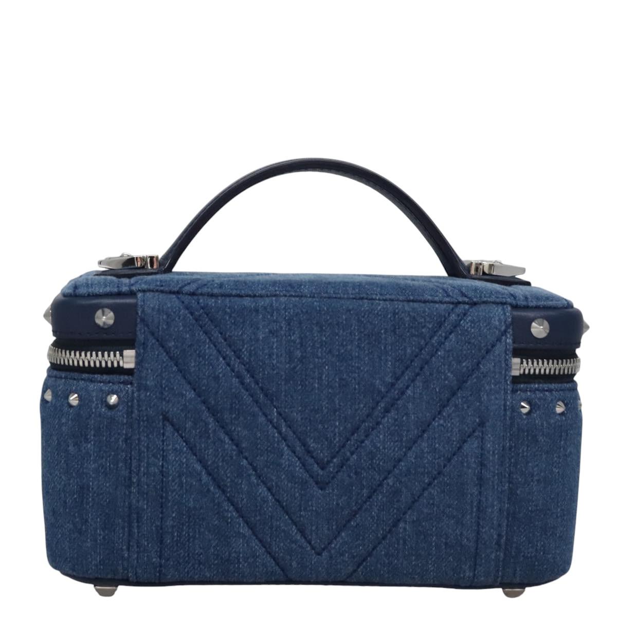 MCM Vanity Pouch Denim 2way Blue Auth BD970A