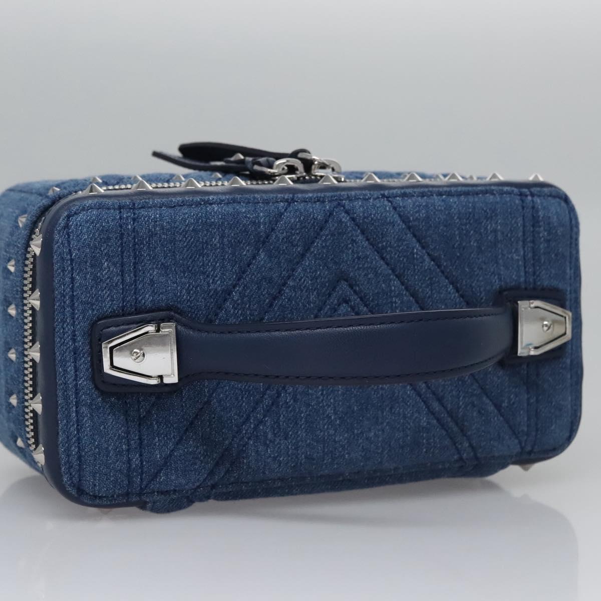 MCM Vanity Pouch Denim 2way Blue Auth BD970A