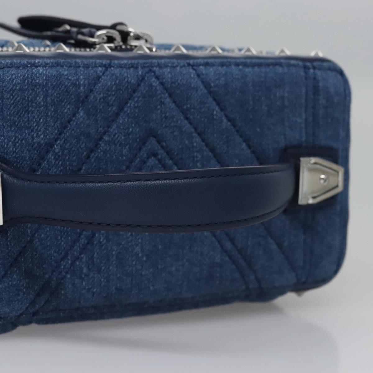 MCM Vanity Pouch Denim 2way Blue Auth BD970A