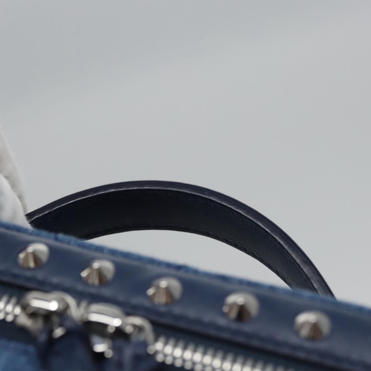 MCM Vanity Pouch Denim 2way Blue Auth BD970A