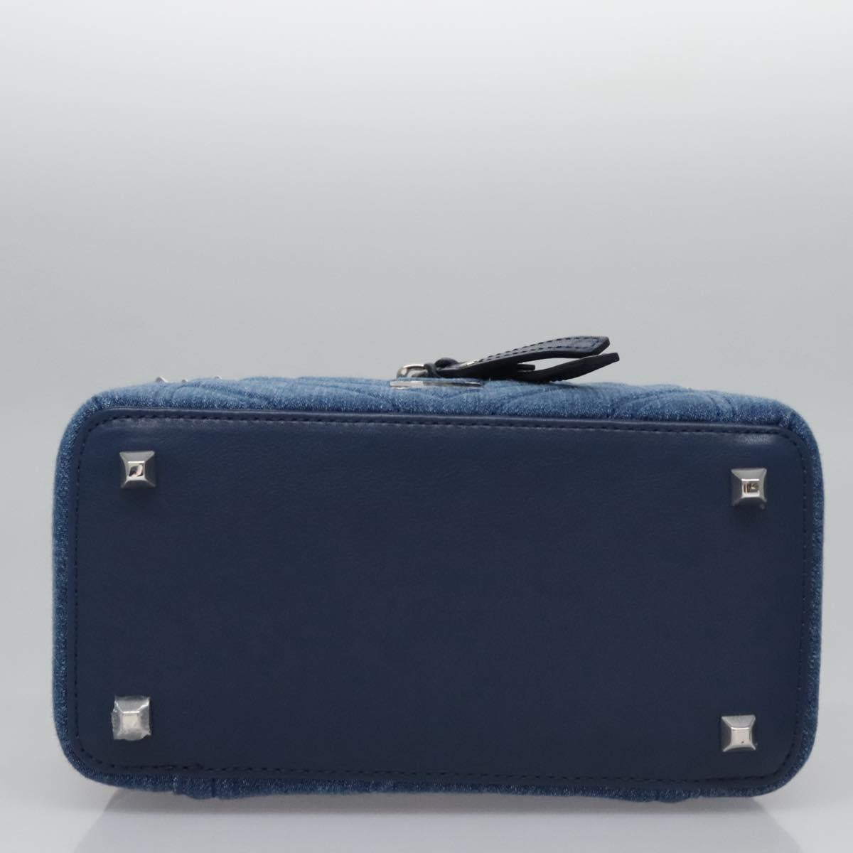 MCM Vanity Pouch Denim 2way Blue Auth BD970V
