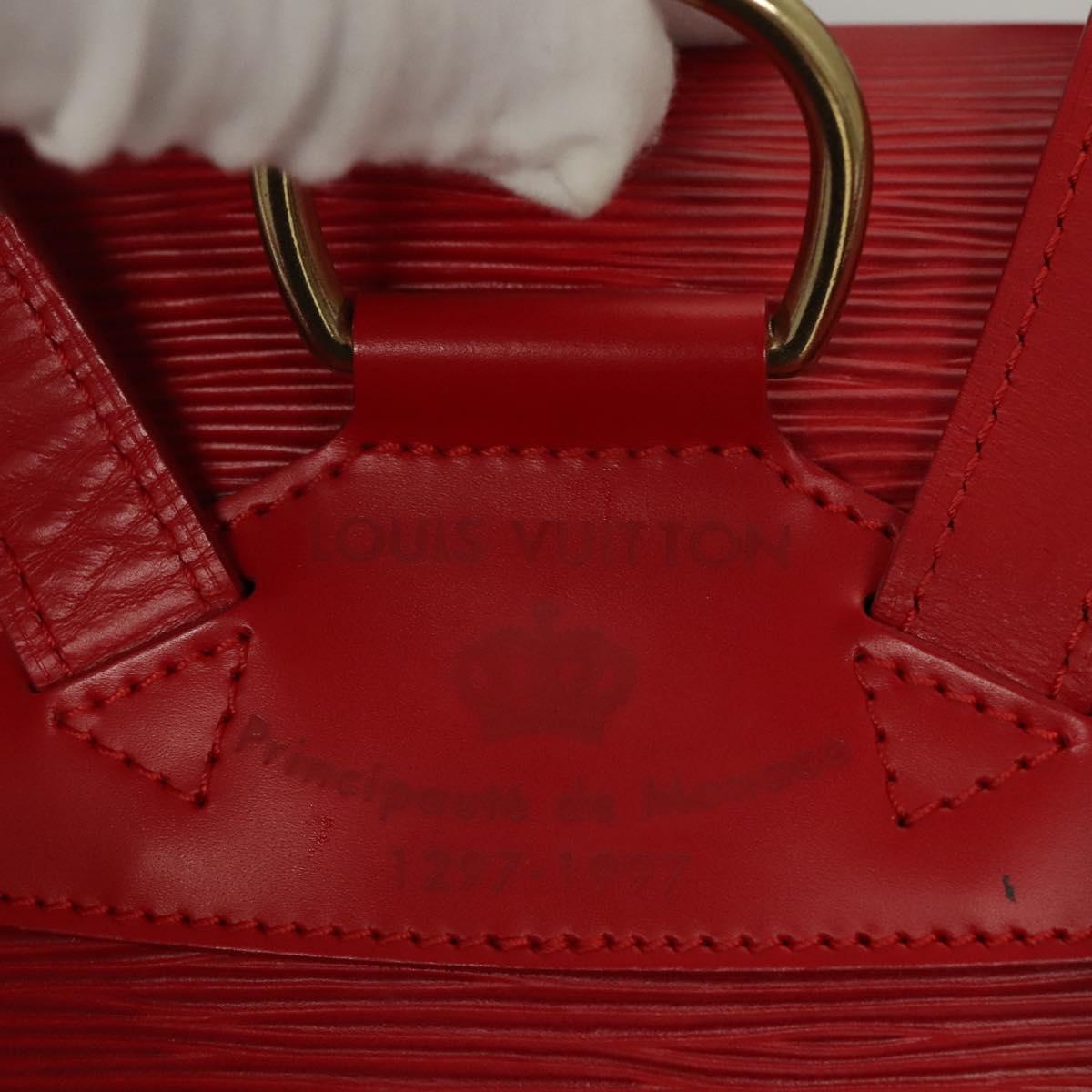 LOUIS VUITTON Epi Montsouris MM Backpack Monaco 700th Red LV Auth BD973SAV