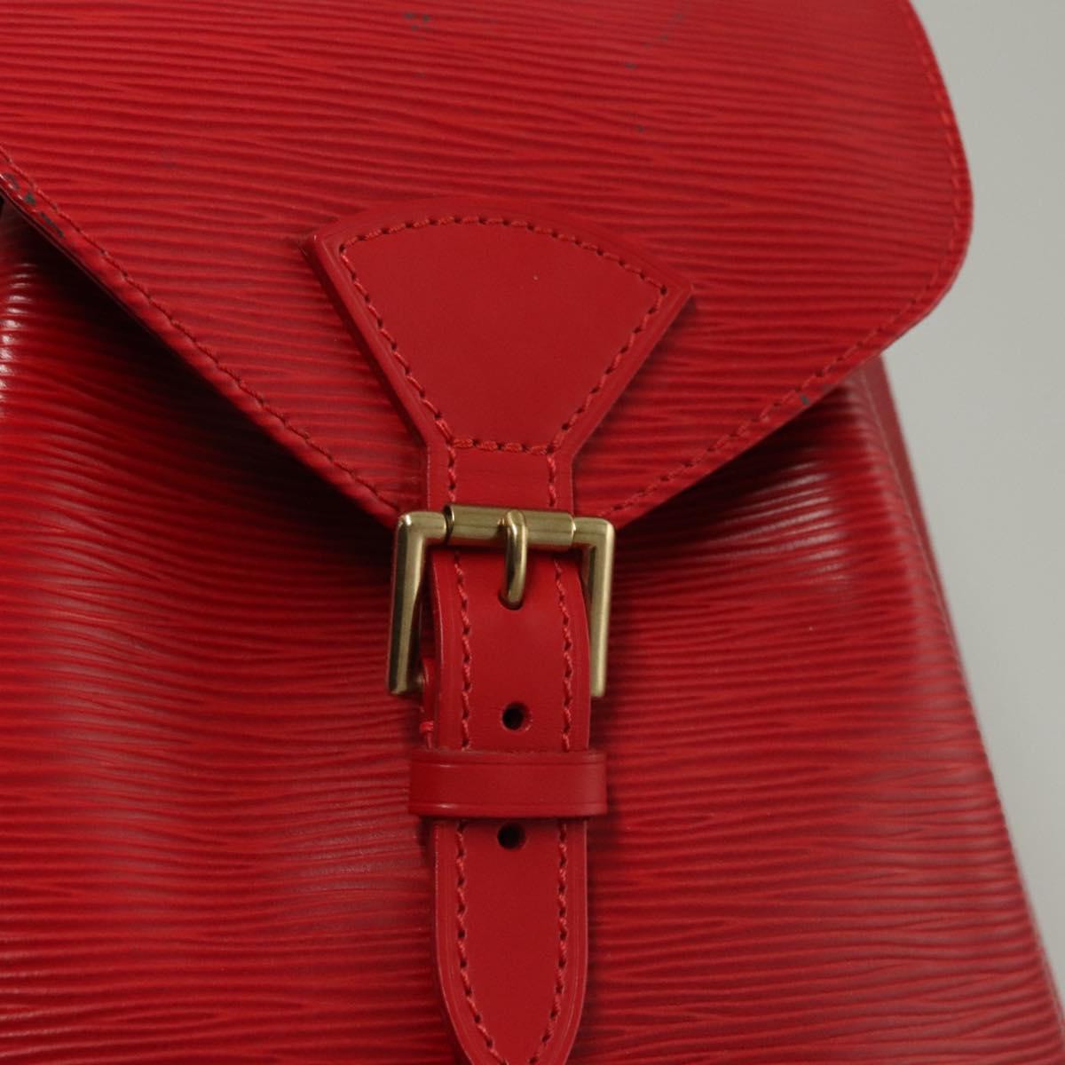 LOUIS VUITTON Epi Montsouris MM Backpack Monaco 700th Red LV Auth BD973SAV