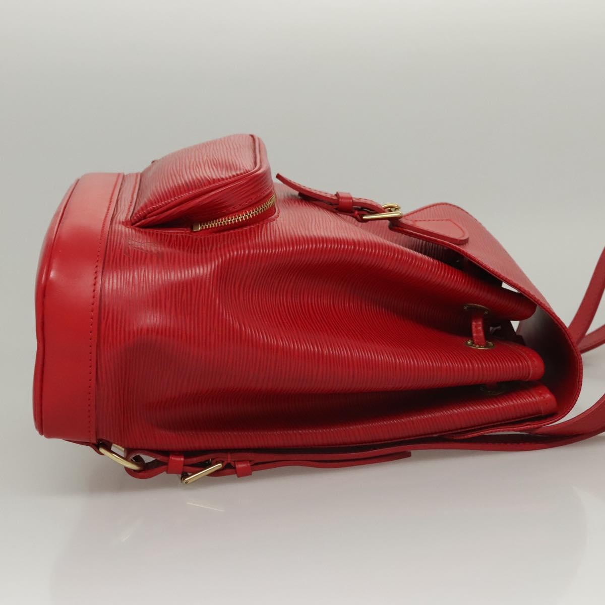 LOUIS VUITTON Epi Montsouris MM Backpack Monaco 700th Red LV Auth BD973SAV