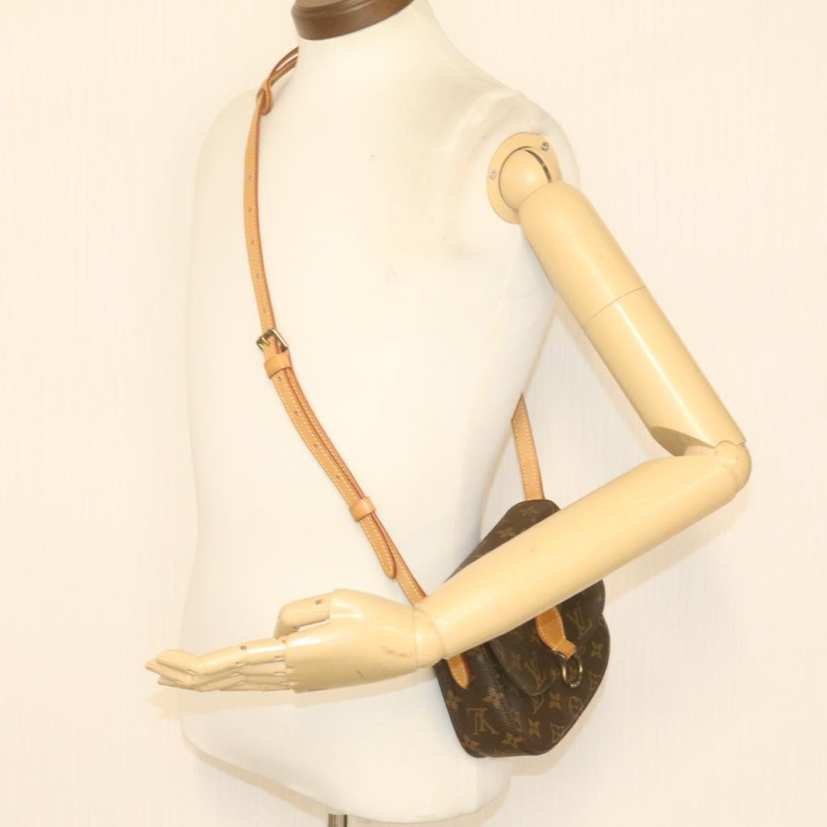 LOUIS VUITTON Monogram Saint Cloud PM Shoulder Bag M51244 LV Auth am343bV