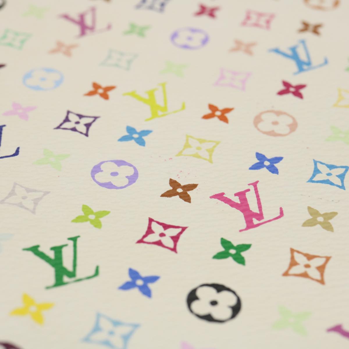 LOUIS VUITTON Monogram Multicolor Vendredi Note Cover Book White LV Auth am474bAV