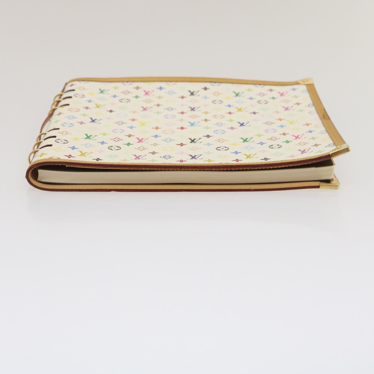 LOUIS VUITTON Monogram Multicolor Vendredi Note Cover Book White LV Auth am474bAV