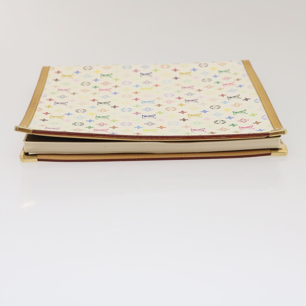 LOUIS VUITTON Monogram Multicolor Vendredi Note Cover Book White LV Auth am474bAV