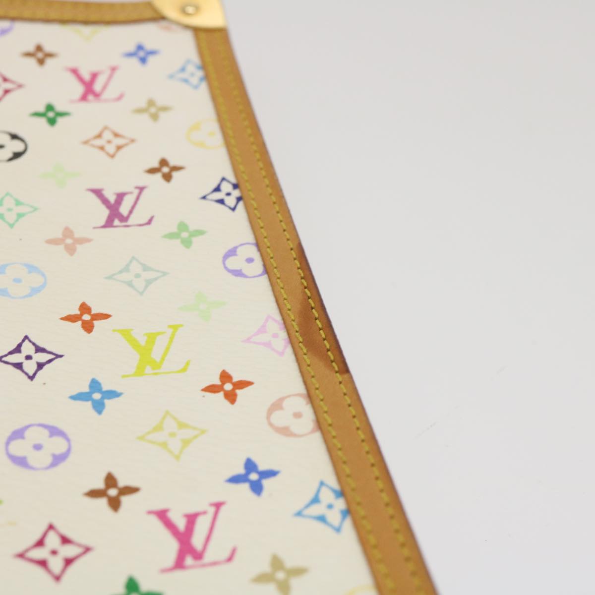 LOUIS VUITTON Monogram Multicolor Vendredi Note Cover Book White LV Auth am474bAV