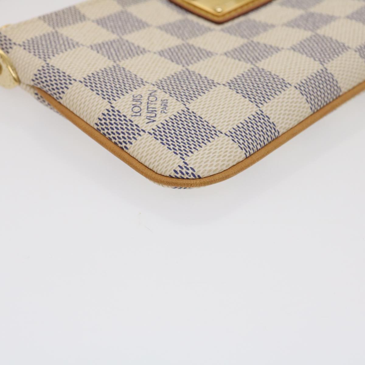LOUIS VUITTON Damier Azur Pochette Mira MM Accessory Pouch N60027 LV am478bSAM