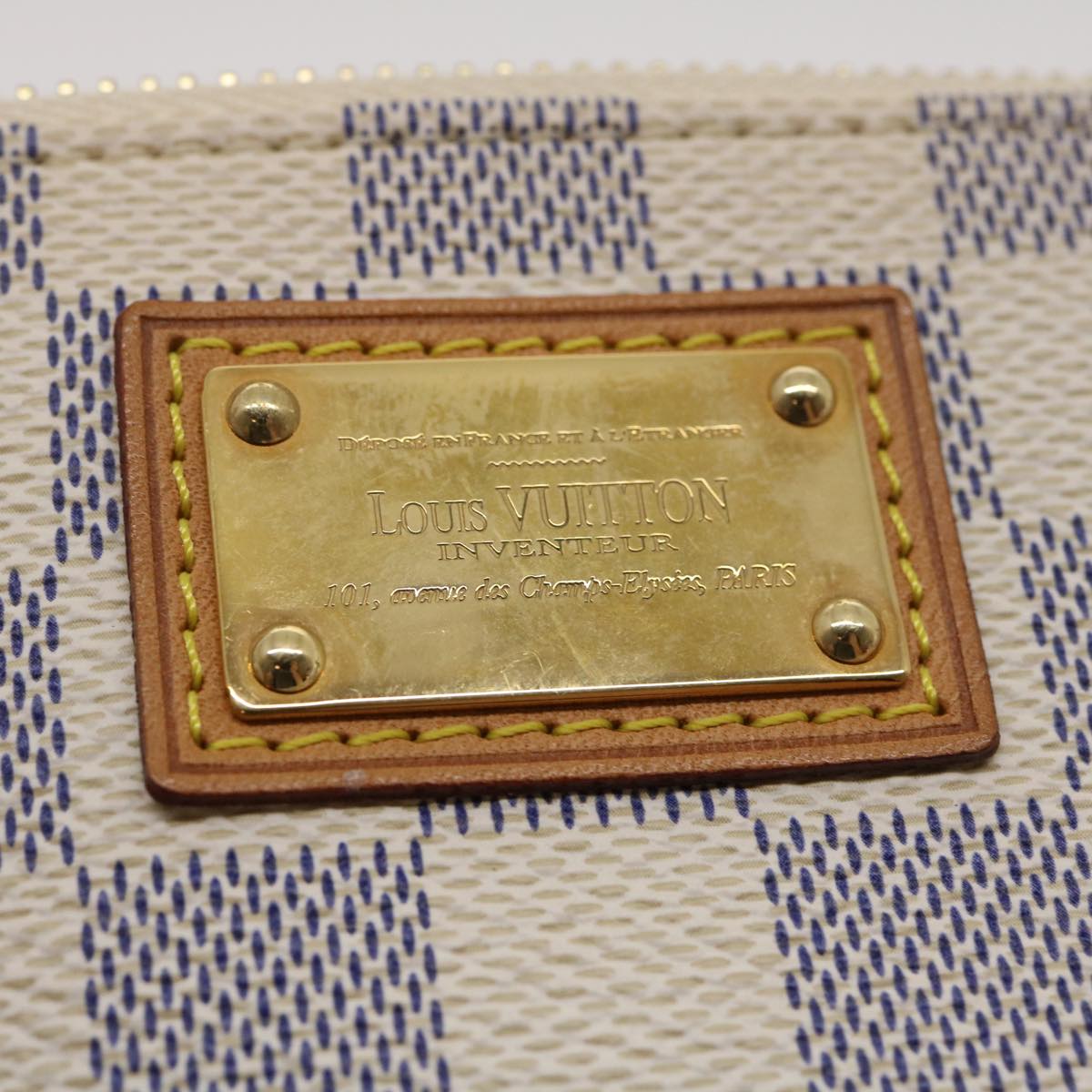 LOUIS VUITTON Damier Azur Pochette Mira MM Accessory Pouch N60027 LV am478bSAM