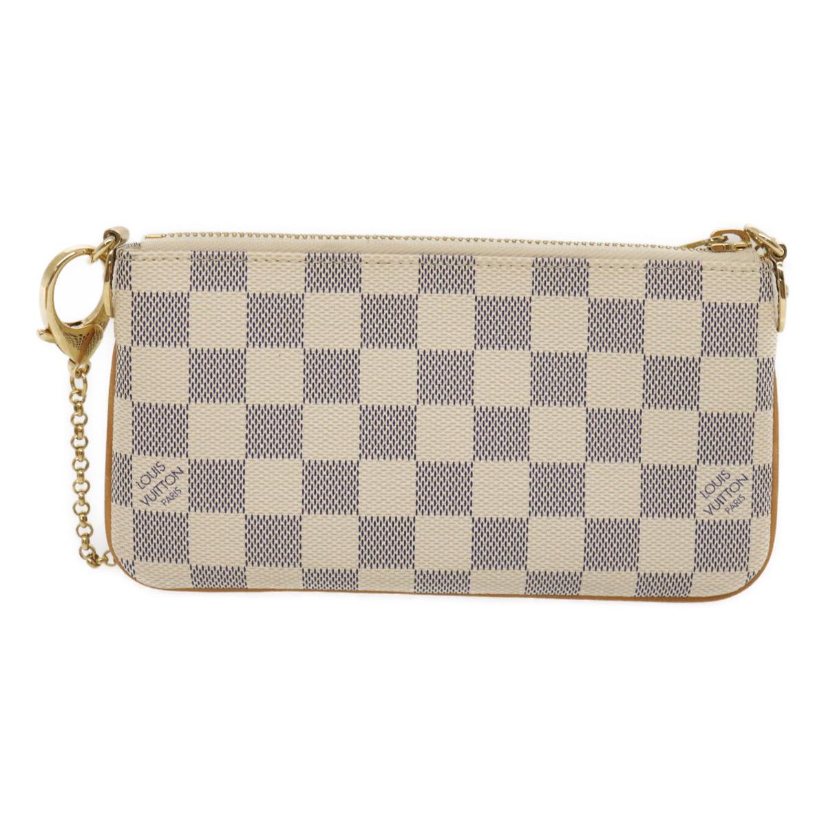 LOUIS VUITTON Damier Azur Pochette Mira MM Accessory Pouch N60027 LV am478bSAM