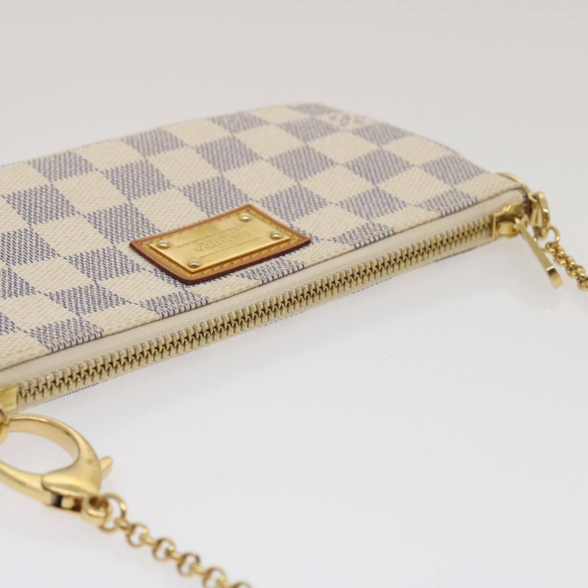 LOUIS VUITTON Damier Azur Pochette Mira MM Accessory Pouch N60027 LV am478bSAM