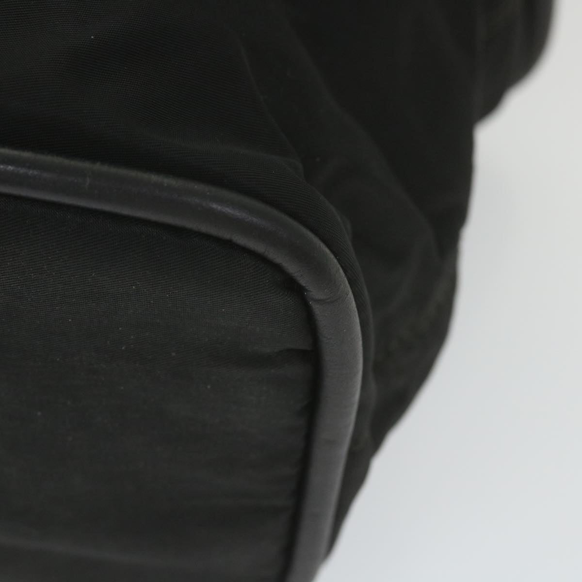 CELINE Shoulder Bag Nylon Black Auth bs10094